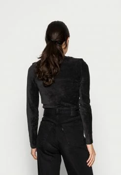 Calvin Klein Jeans VELVET LONG SLEEVE - T-shirt à Manches Longues - Black -Calvin Klein Elegant Magasin aa9e4c3a2f25438caa23b2b093a3f205