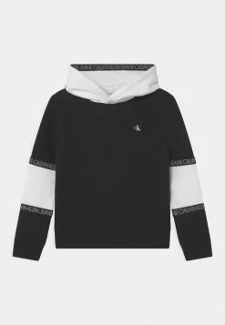 Calvin Klein Jeans COLOURBLOCK TAPE HOODIE UNISEX - Sweatshirt - Black