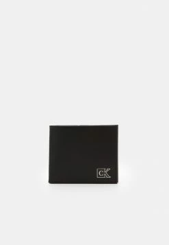 Calvin Klein Jeans PLAQUE BILLFOLD COIN - Portefeuille - Black