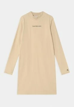 Calvin Klein Jeans IRREGULAR MOCK NECK DRESS - Robe En Jersey - Muslin