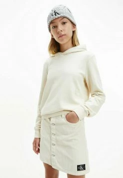 Calvin Klein Jeans MONOGRAM EMBROIDERY HOODIE - Sweat à Capuche - Muslin