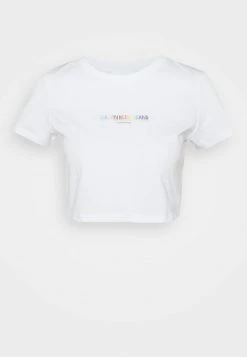 Calvin Klein Jeans PRIDE BABY TEE - T-shirt Imprimé - Bright White