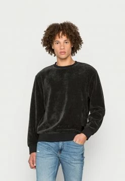 Calvin Klein Jeans CORDUROY CREW NECK UNISEX - Sweatshirt - Black