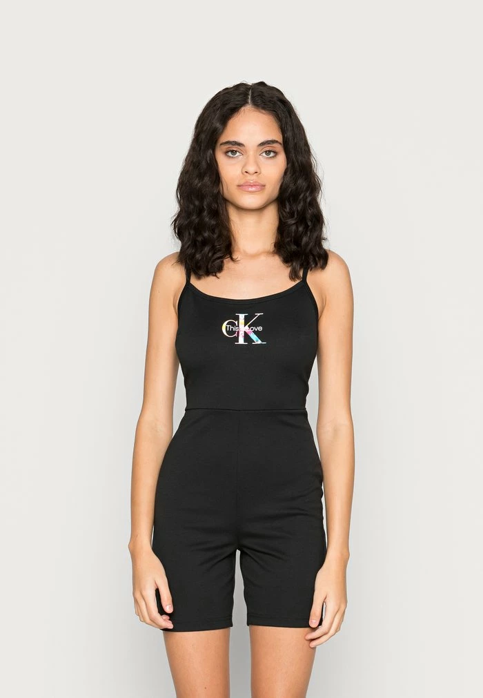 Calvin Klein Jeans PRIDE LOW BACK ROMPER - Combinaison - Black 1 Calvin Klein Jeans PRIDE LOW BACK ROMPER - Combinaison - Black