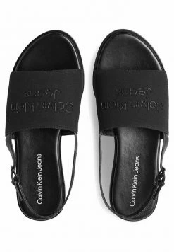 Calvin Klein Jeans CANVAS - Sandales - Black -Calvin Klein Elegant Magasin ae8cda29d4e7440084f1b867d4698d13