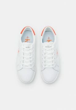 Calvin Klein Jeans CLASSIC CUPSOLE - Baskets Basses - White/bright Orange -Calvin Klein Elegant Magasin af5677c9333446a89d94bce627ee354b