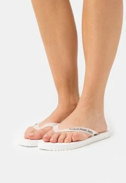 Calvin Klein Jeans BEACH MONOGRAM - Tongs - Bright White