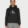 Calvin Klein Jeans GLOSSY MONOGRAM HOODIE - Sweatshirt - Black