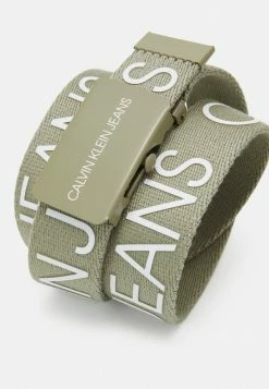 Calvin Klein Jeans LOGO BELT UNISEX - Ceinture - Forest Khaki -Calvin Klein Elegant Magasin b14fa2dda5224d87ae0968ef9401da6d