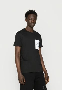 Calvin Klein Jeans DYNAMIC CONTRAST POCKET TEE - T-shirt Basique - Black