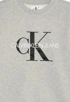 Calvin Klein Jeans MONOGRAM LOGO - Sweatshirt - Light Grey Heather -Calvin Klein Elegant Magasin b269c5db54f041159f405447430457d6