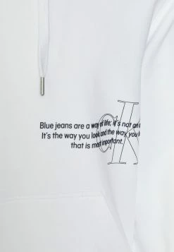 Calvin Klein Jeans URBAN GRAPHIC HOODIE UNISEX - Sweat à Capuche - Bright White -Calvin Klein Elegant Magasin b29b072b1b254ef9a4fb99a9a72c6385