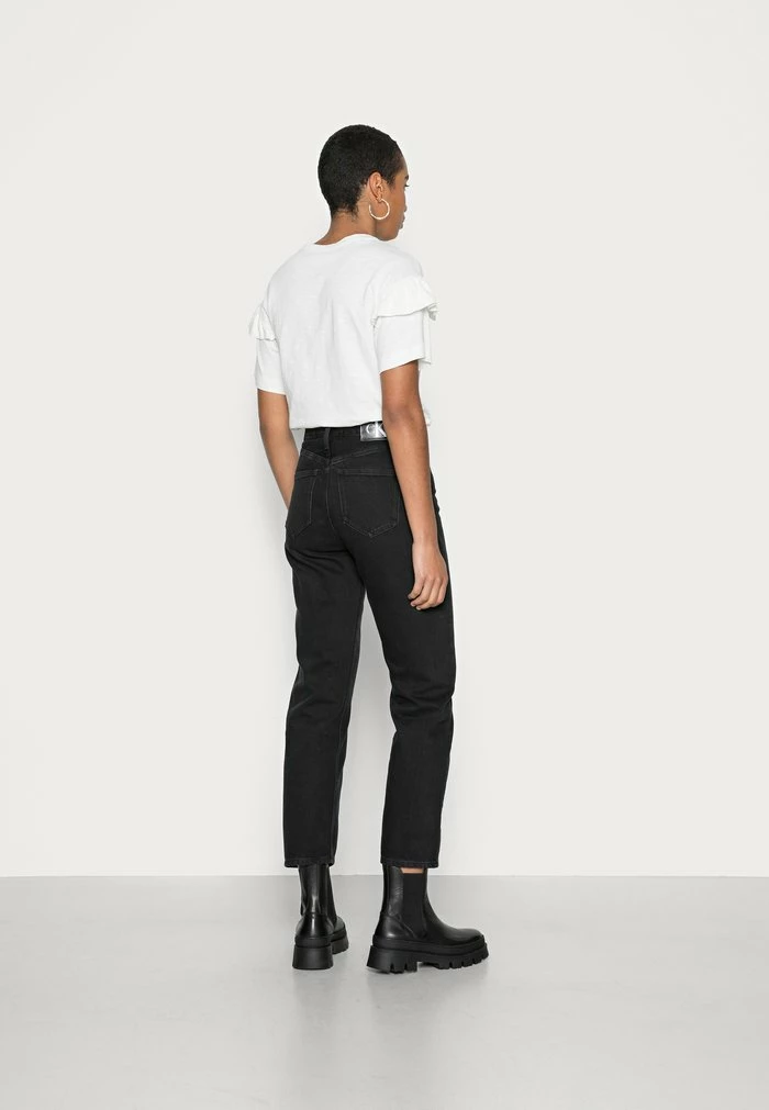 Calvin Klein Jeans HIGH RISE STRAIGHT ANKLE - Jean Droit - Denim Black 3 Calvin Klein Jeans HIGH RISE STRAIGHT ANKLE - Jean Droit - Denim Black – Image 3