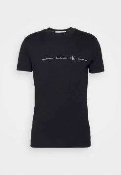 Calvin Klein Jeans REPEAT LOGO TEE UNISEX - T-shirt Imprimé - Black -Calvin Klein Elegant Magasin b34ae484ce944da783343076469a0a30