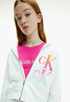 Calvin Klein Jeans Sweat à Capuche Zippé - Bright White 8 Calvin Klein Jeans Sweat à Capuche Zippé - Bright White -Calvin Klein Elegant Magasin b3a8e869a5a84626822f83503a6b4f6f