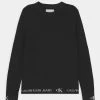 Calvin Klein Jeans LOGO INTARSIA - Pullover - Black