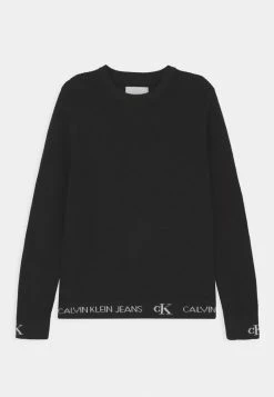 Calvin Klein Jeans LOGO INTARSIA - Pullover - Black