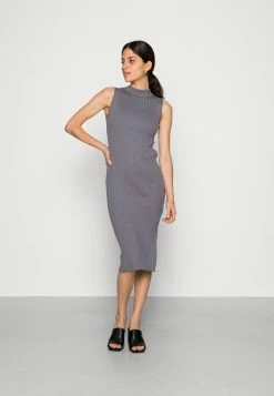 Calvin Klein Jeans MONOGRAM BADGE DRESS - Robe Pull - Fossil Grey