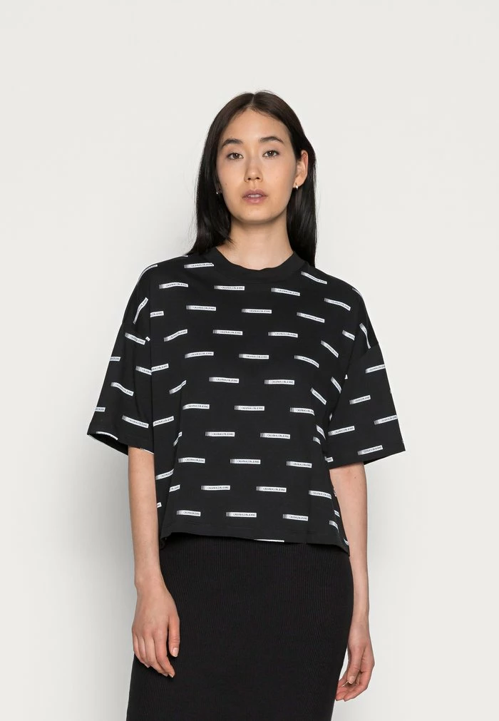 Calvin Klein Jeans ALL OVER PRINT TEE - T-shirt Imprimé - Black 1 Calvin Klein Jeans ALL OVER PRINT TEE - T-shirt Imprimé - Black