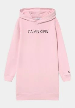 Calvin Klein Jeans INSTITUTION LOGO HOODIE DRESS - Robe De Jour - Sweetest Pink