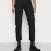 Calvin Klein Jeans HIGH RISE STRAIGHT ANKLE - Jean Droit - Denim Black