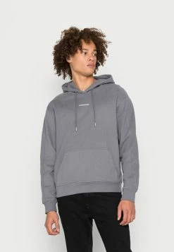 Calvin Klein Jeans MICRO BRANDING HOODIE - Sweat à Capuche - Fossil Grey