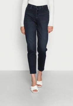 Calvin Klein Jeans MOM JEAN - Jean Droit - Denim Dark