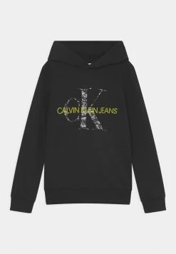 Calvin Klein Jeans MONOGRAM NOISE HOODIE - Sweatshirt - Black