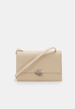 Calvin Klein Jeans MINIMAL MONOGRAM FLAP XBODY - Sac Bandoulière - Muslin