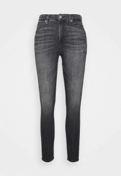 Calvin Klein Jeans HIGH RISE SUPER SKINNY ANKLE - Jeans Skinny - Denim Black