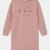 Calvin Klein Jeans MONOGRAM OUTLINE HOODIE - Robe De Jour - Delicate Rose