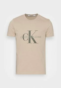 Calvin Klein Jeans SEASONAL MONOGRAM TEE - T-shirt Imprimé - Crockery/black Olive -Calvin Klein Elegant Magasin bb1f3cbc33e6449693ec1f5039e4a8a7