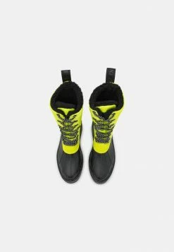 Calvin Klein Jeans PLUS MID LACEUP - Bottes De Neige - Black/acid Lime -Calvin Klein Elegant Magasin bbb3d56a32ec41f08e79ce78d08da67c