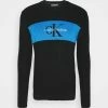 Calvin Klein Jeans BOX STRIPE SWEATER - Pullover - Black
