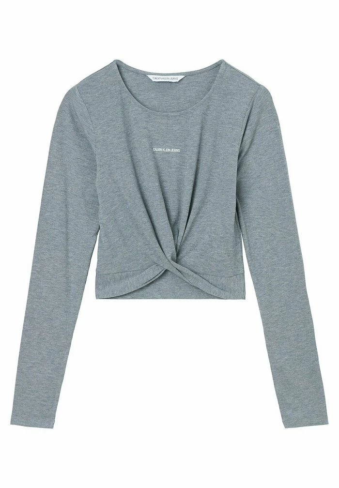 Calvin Klein Jeans T-shirt à Manches Longues - Grey Heather 5 Calvin Klein Jeans T-shirt à Manches Longues - Grey Heather – Image 5