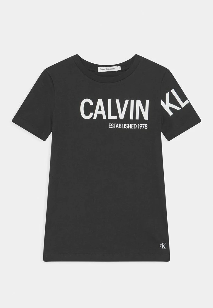 Calvin Klein Jeans HERO LOGO FITTED - T-shirt Imprimé - Ck Black 1 Calvin Klein Jeans HERO LOGO FITTED - T-shirt Imprimé - Ck Black