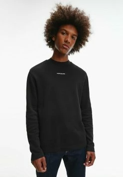 Calvin Klein Jeans MICRO BRANDING - T-shirt à Manches Longues - Ck Black