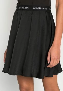 Calvin Klein Jeans LOGO STRAPS FABRIC MIX DRESS - Robe De Jour - Black -Calvin Klein Elegant Magasin bf86b0ab66694c28af4a012dbbb76604