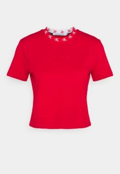 Calvin Klein Jeans LOGO TRIM TEE - T-shirt Imprimé - Red Hot