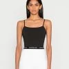Calvin Klein Jeans LOGO TAPE STRAPPY - Débardeur - Black