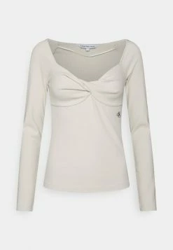 Calvin Klein Jeans LONG SLEEVES - T-shirt à Manches Longues - Eggshell
