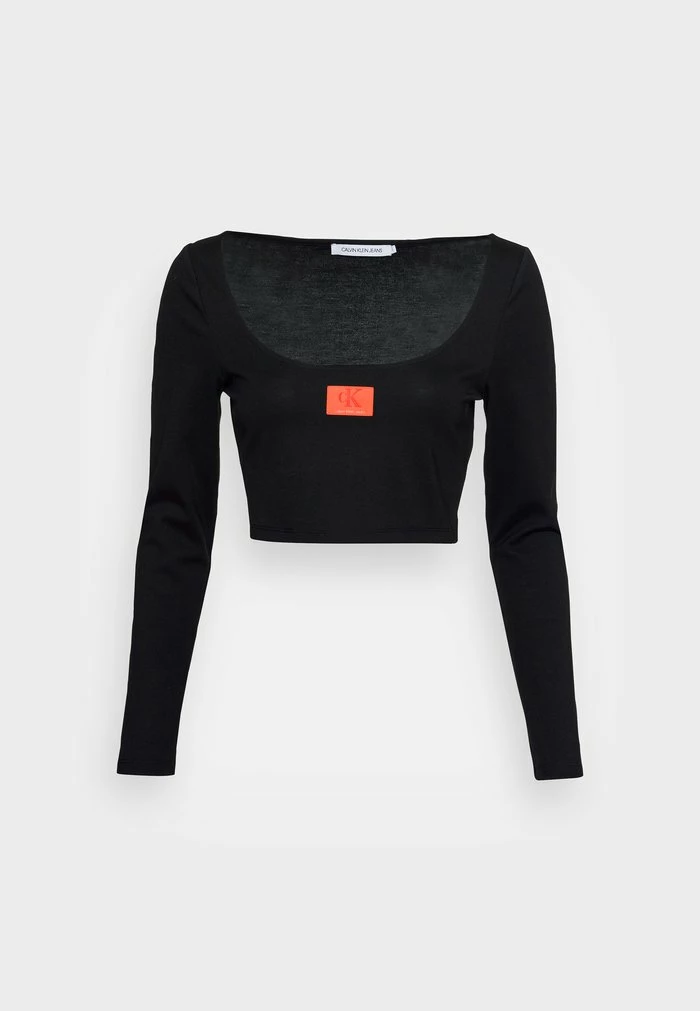 Calvin Klein Jeans SCOOP NECK TEE - T-shirt à Manches Longues - Black 4 Calvin Klein Jeans SCOOP NECK TEE - T-shirt à Manches Longues - Black – Image 4