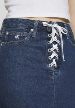 Calvin Klein Jeans HIGH RISE SKIRT - Jupe En Jean - Dark Blue Stone Lace -Calvin Klein Elegant Magasin c22bf4ab1acc46bc8a0f4d30798345e1