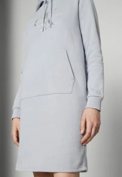 Calvin Klein Jeans GLOSSY MONOGRAM HOODIE DRESS - Robe De Jour - Marble Grey -Calvin Klein Elegant Magasin c2475cc6548d4514aa9771c59be619ba