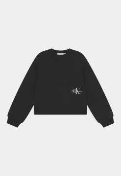 Calvin Klein Jeans MONOGRAM OFF PLACED - Sweatshirt - Black
