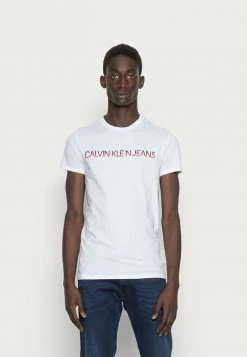 Calvin Klein Jeans MIXED INSTIT TECHNIQUE TEE - T-shirt Imprimé - Bright White