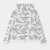 Calvin Klein Jeans STACKED LOGO ZIP THROUGH UNISEX - Sweat à Capuche Zippé - White
