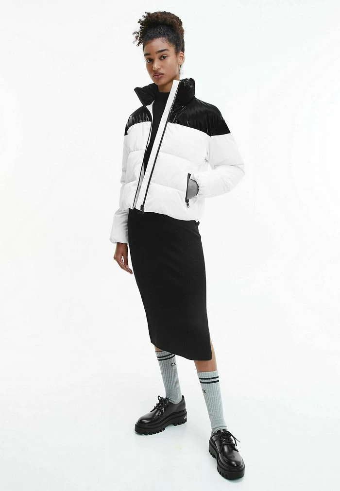 Calvin Klein Jeans Veste D'hiver - Bright White/ck Black 2 Calvin Klein Jeans Veste D'hiver - Bright White/ck Black – Image 2