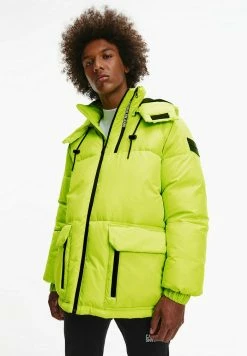 Calvin Klein Jeans BLOCKING SHORT PUFFER - Parka - Acid Lime