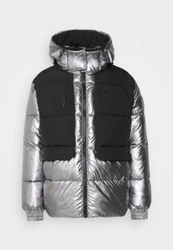Calvin Klein Jeans HIGH SHINE BLOCKING PUFFER - Veste D'hiver - Gun Metal -Calvin Klein Elegant Magasin c4d48b37a383422b8809b18fb70eb3d9